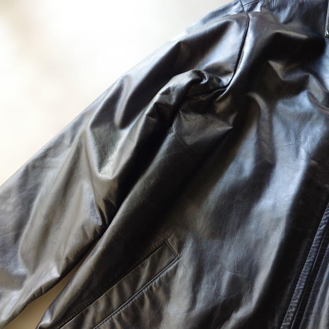 90s OLD GAP leather trucker jacket M