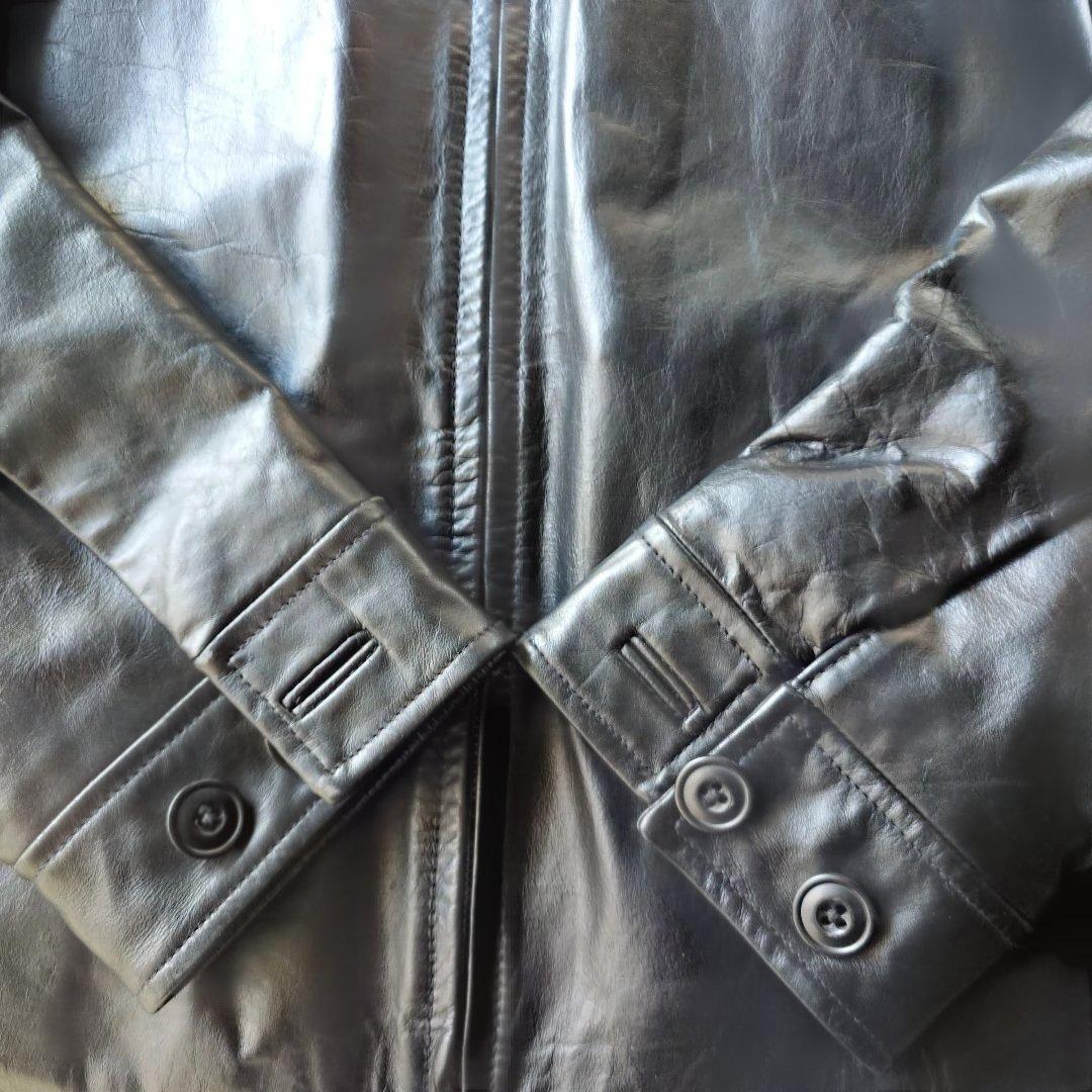 90s OLD GAP leather trucker jacket M