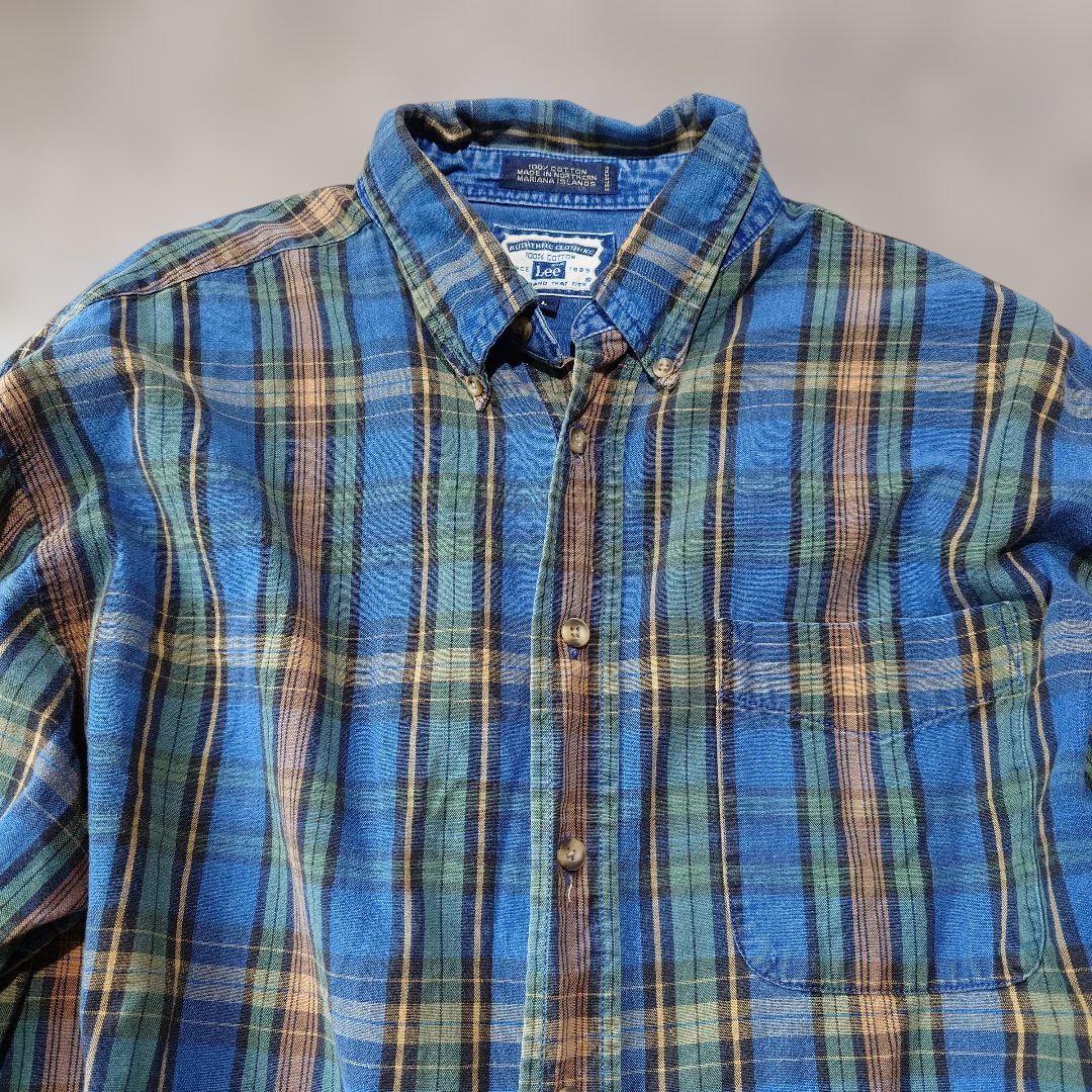 LEE 90s denim check shirts L