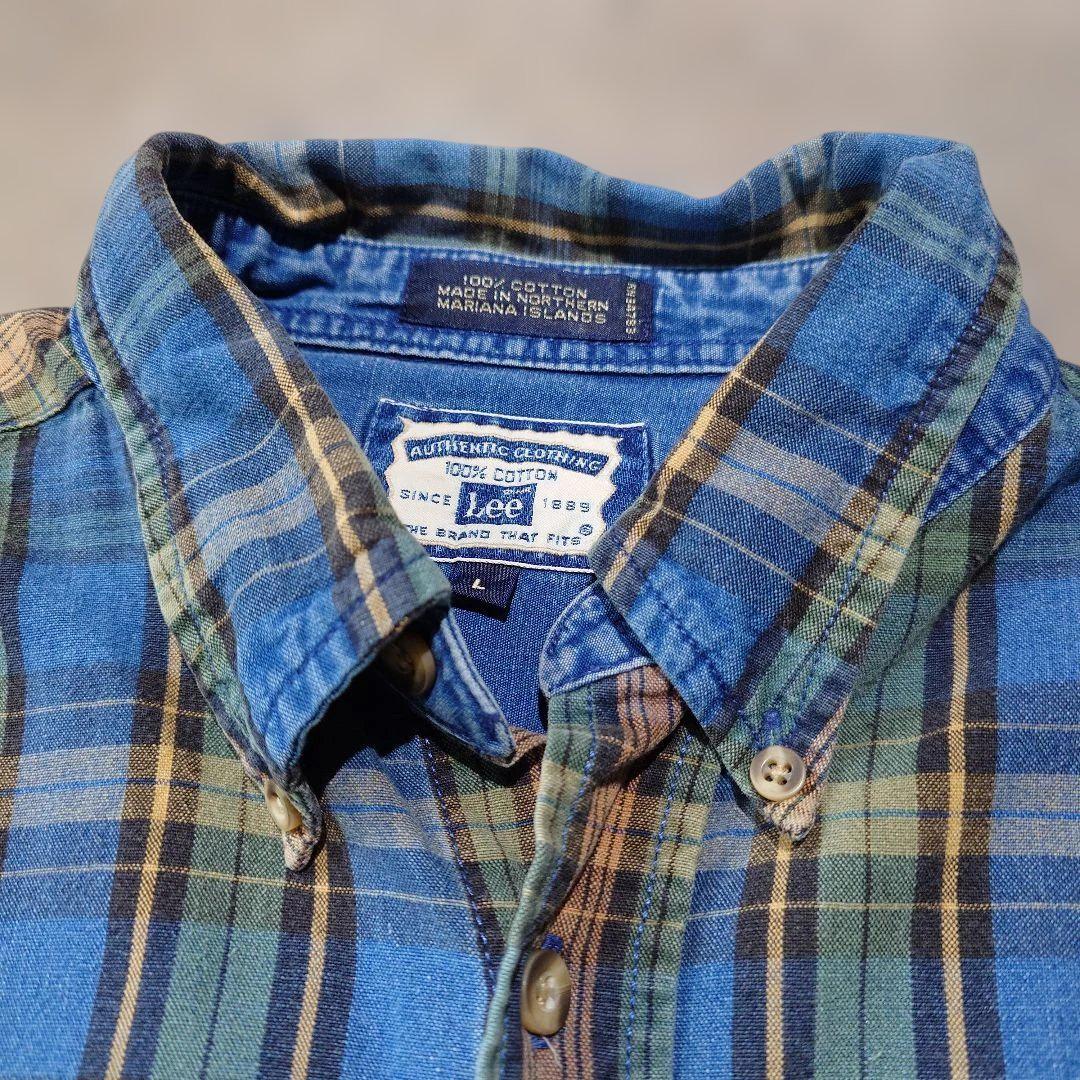 LEE 90s denim check shirts L