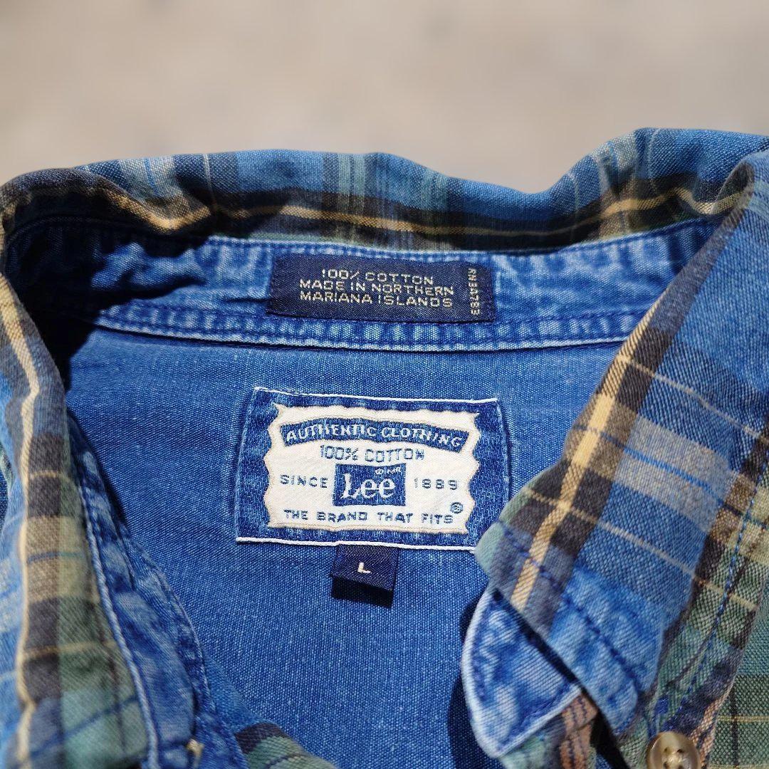 LEE 90s denim check shirts L