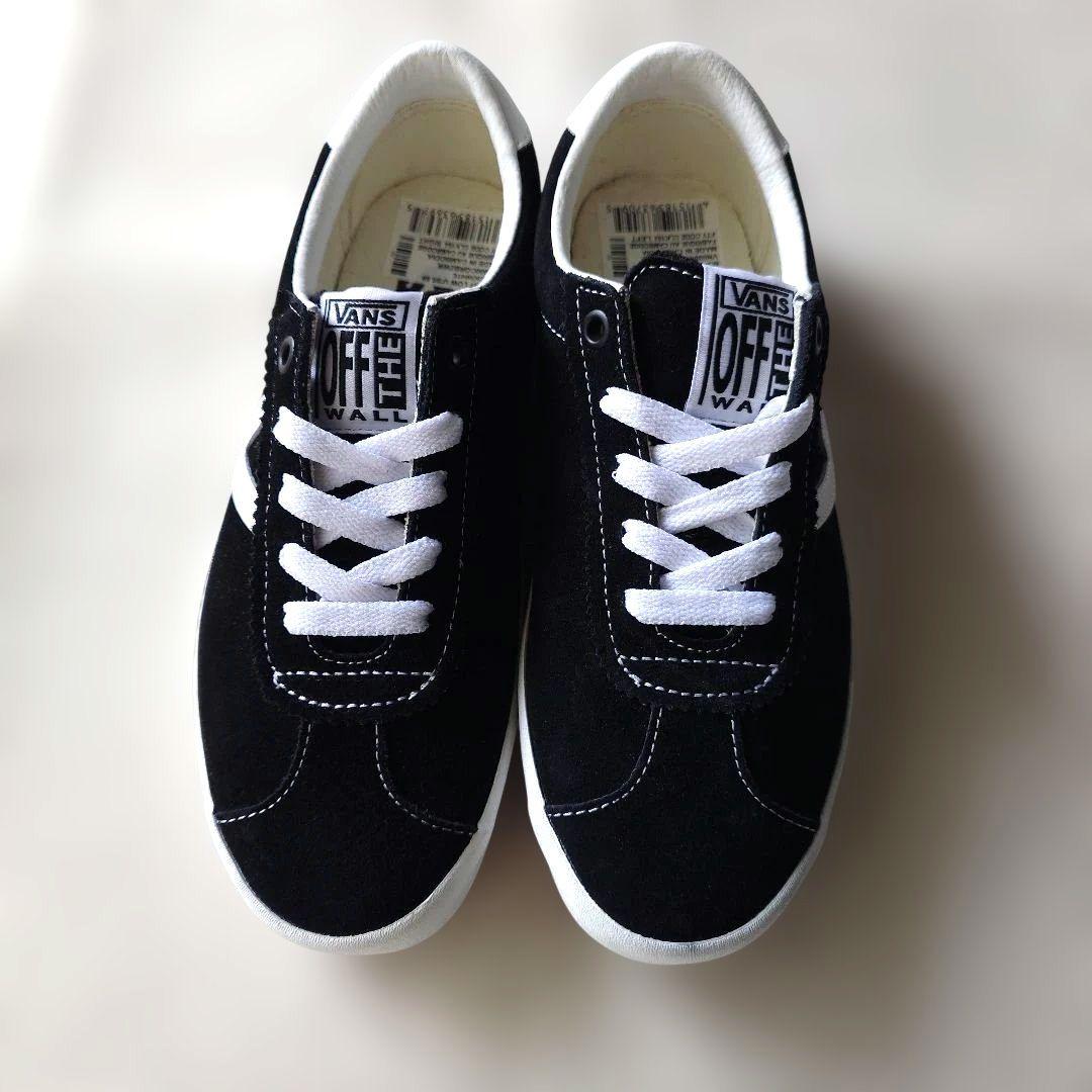 US VANS SPORT LOW ブラック ホワイト スニーカー アメリカ企画 23.5cm
