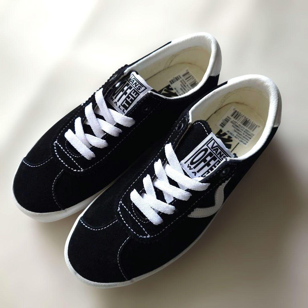 US VANS SPORT LOW ブラック ホワイト スニーカー アメリカ企画 23.5cm