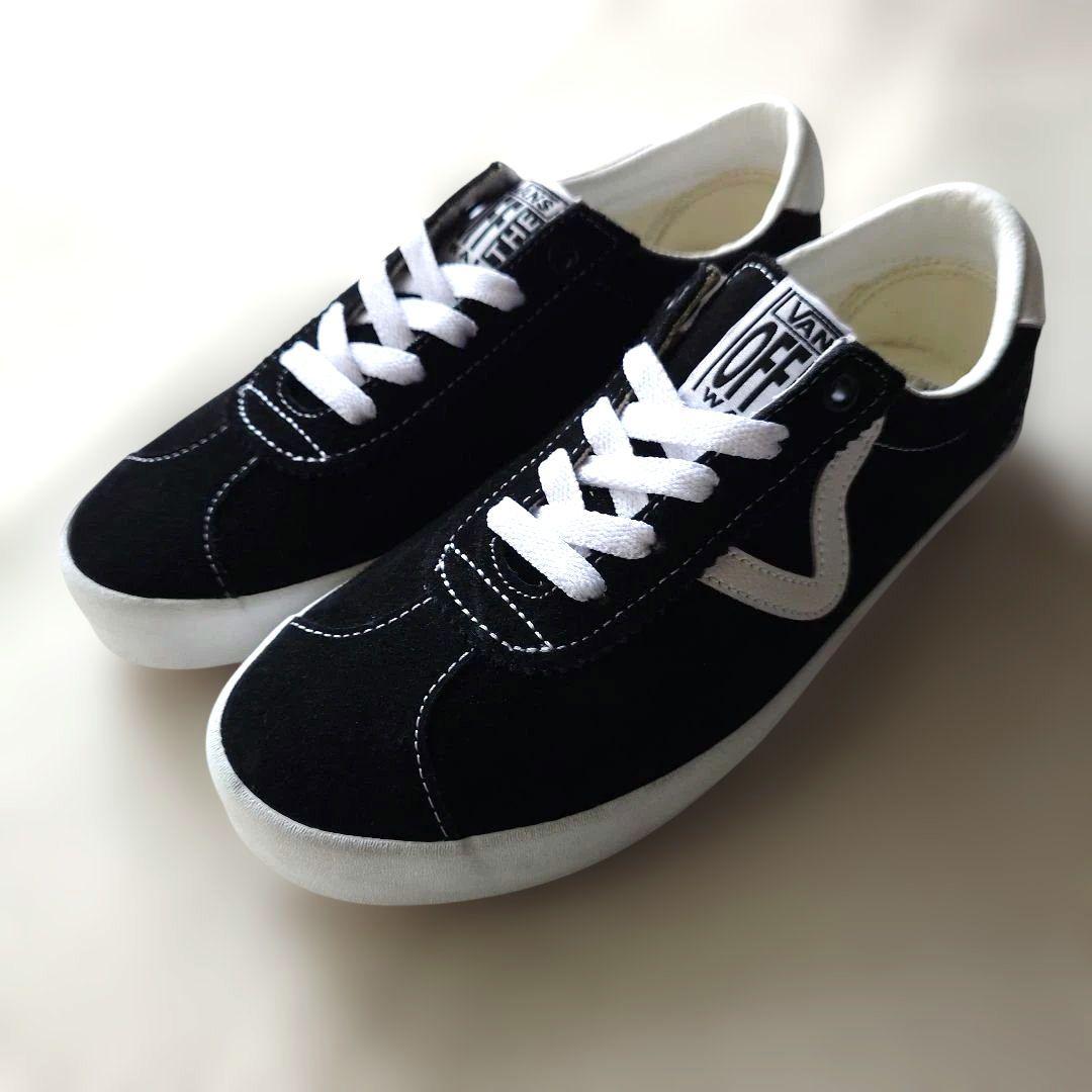 US VANS SPORT LOW ブラック ホワイト スニーカー アメリカ企画 23.5cm