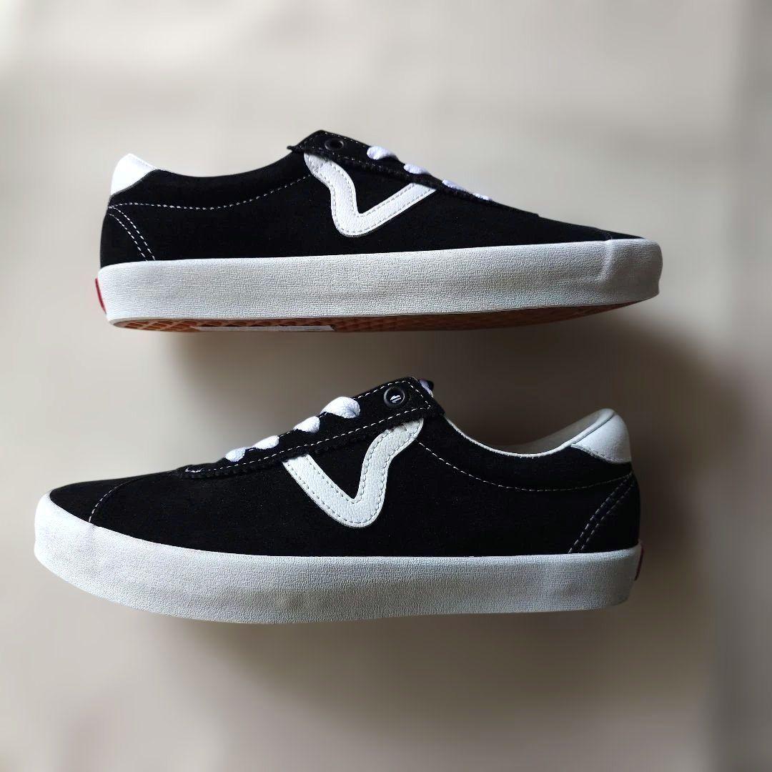 US VANS SPORT LOW ブラック ホワイト スニーカー アメリカ企画 23.5cm