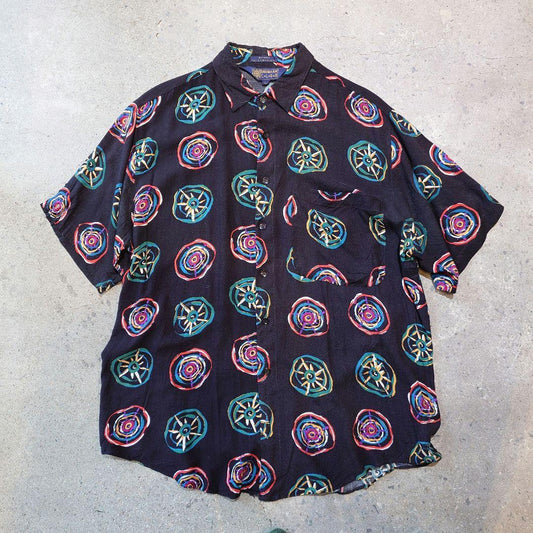 BAHAMA BAY Rayon ss shirts L