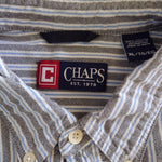画像をギャラリービューアに読み込む, 古着　CHAPS チャップス　ストライプシャツ　BDシャツ XL
