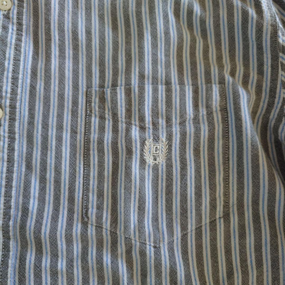 古着　CHAPS チャップス　ストライプシャツ　BDシャツ XL