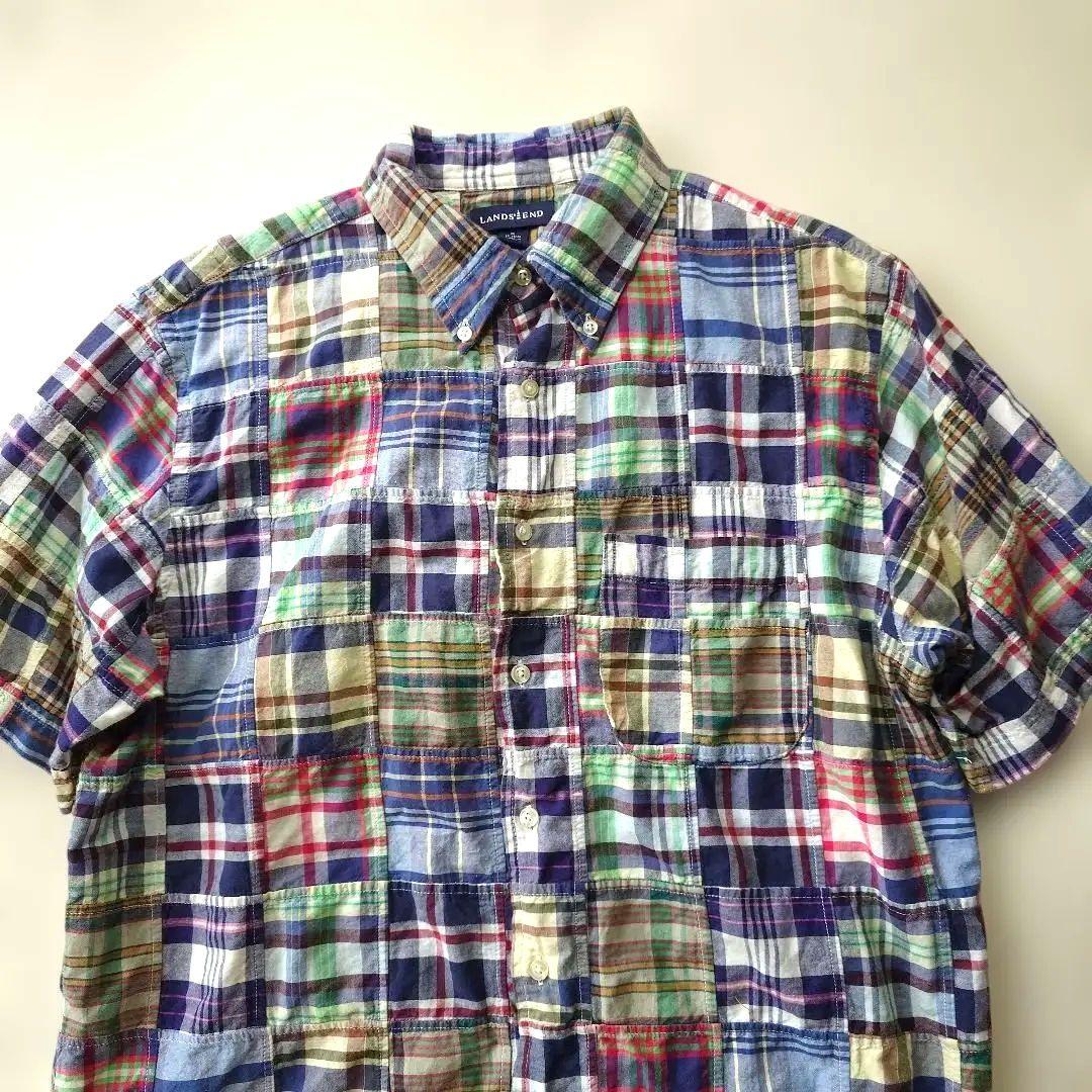 Land's END patchwork shirts M