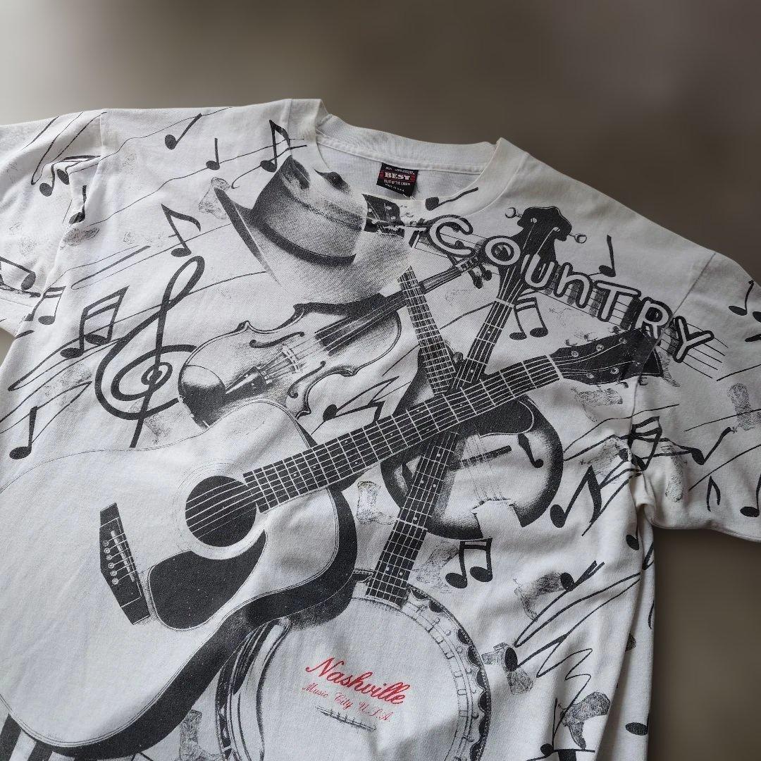 90s fruits of the loom NASHVILLE music print tee XL
