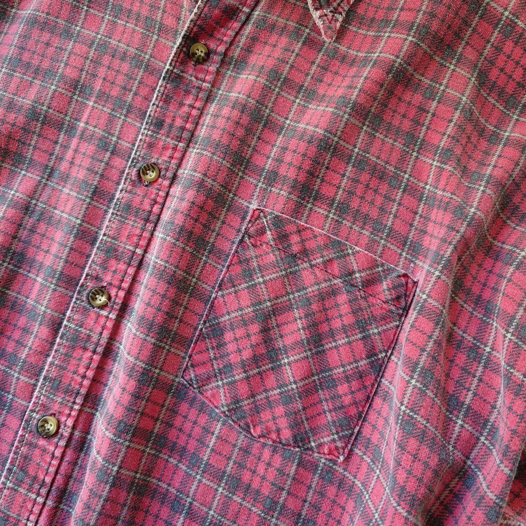 old print nel shirts puritan ユーズド　プリントネルシャツ XL グランジ