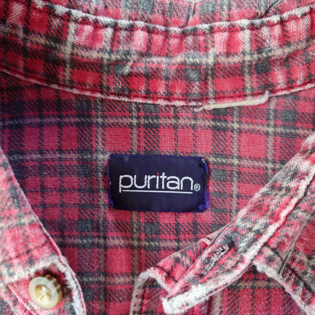 old print nel shirts puritan ユーズド　プリントネルシャツ XL グランジ