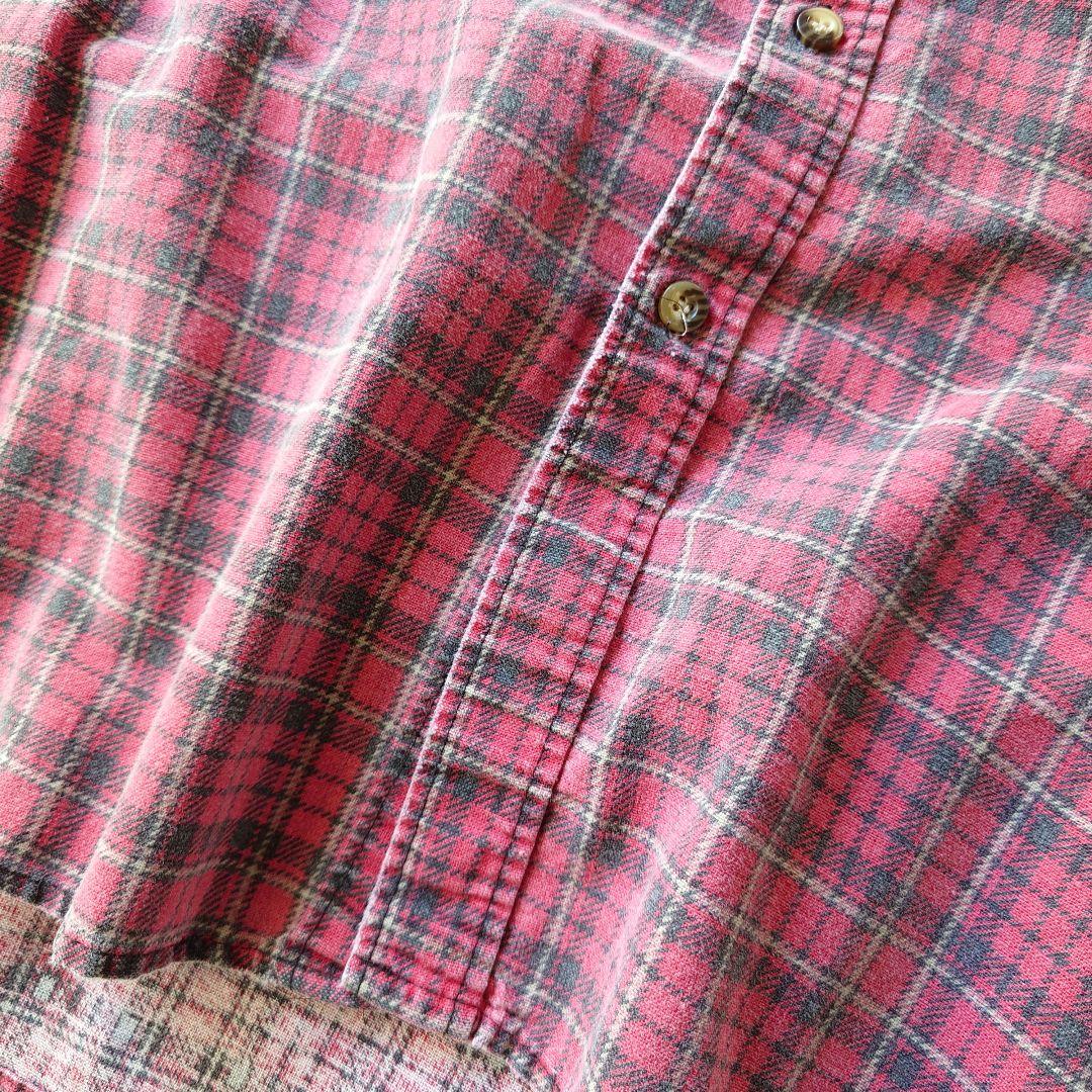 old print nel shirts puritan ユーズド　プリントネルシャツ XL グランジ