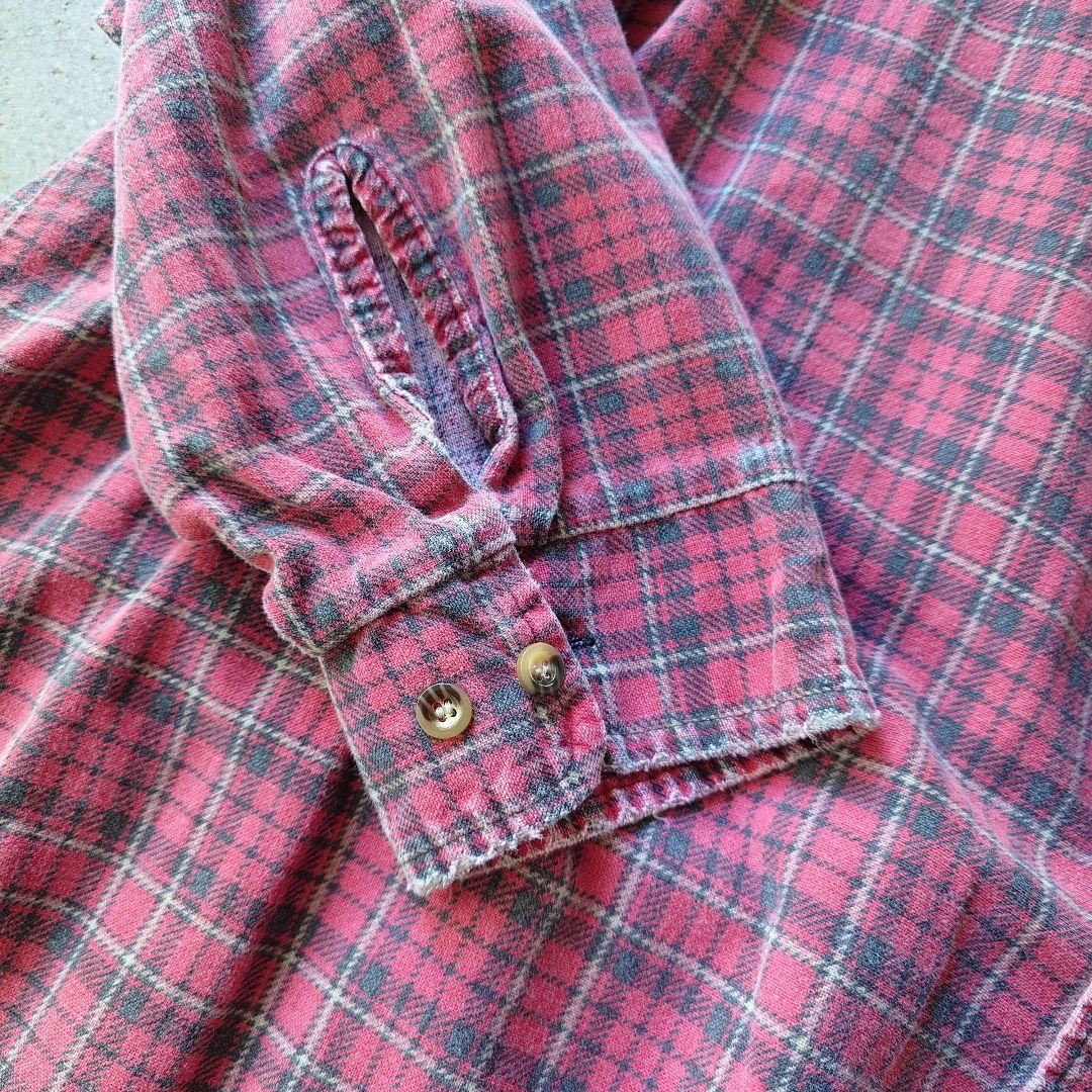 old print nel shirts puritan ユーズド　プリントネルシャツ XL グランジ