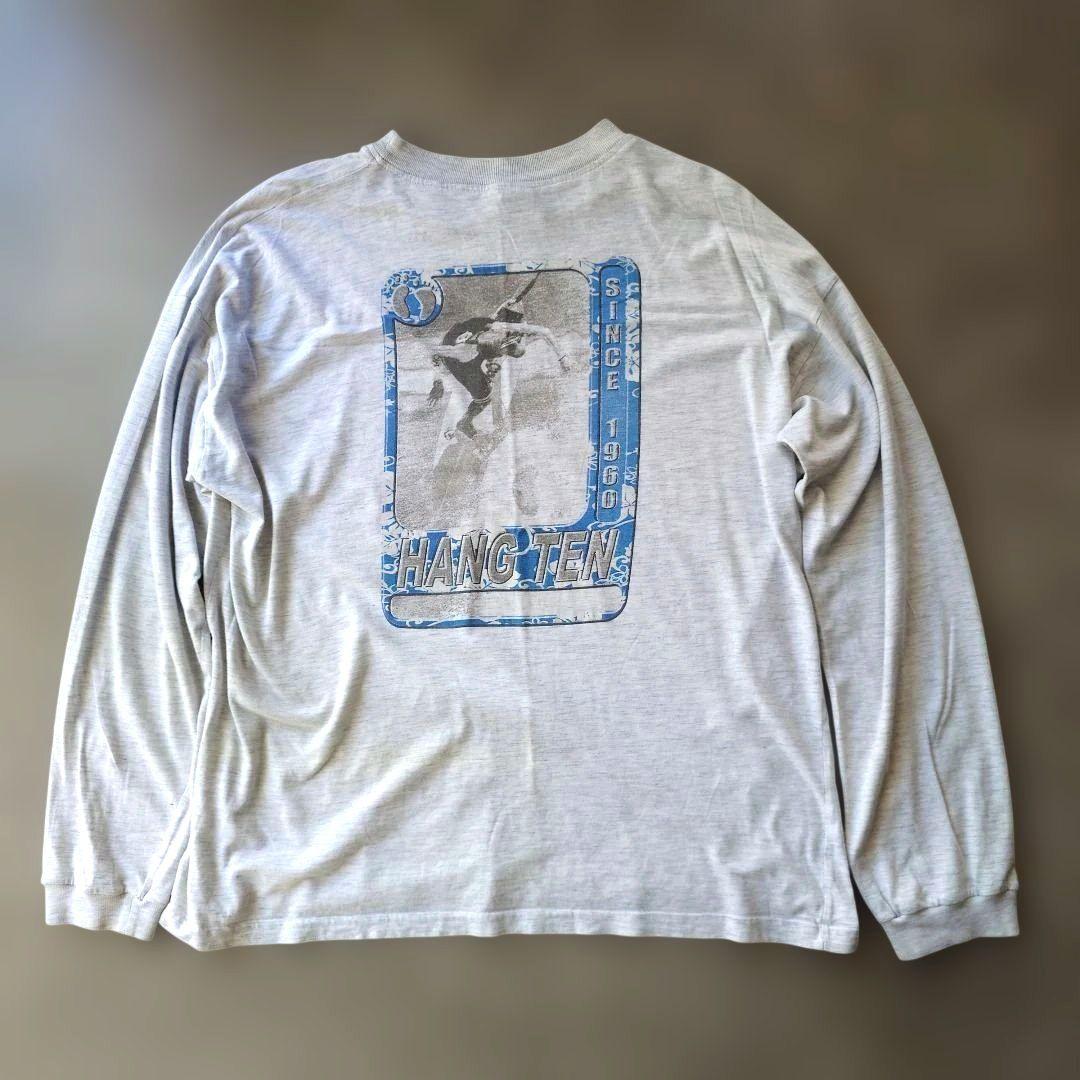 70s HANGTEN surf  Print Long sleeve tee XL