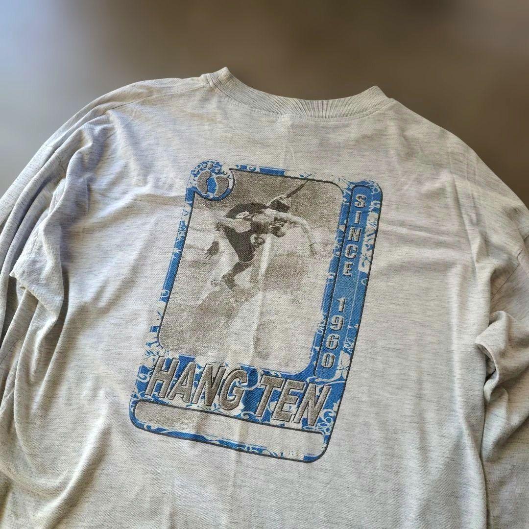70s HANGTEN surf  Print Long sleeve tee XL