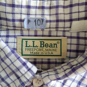 古着　LLビーン 90年代　アメリカ製　長袖チェックシャツ　L
