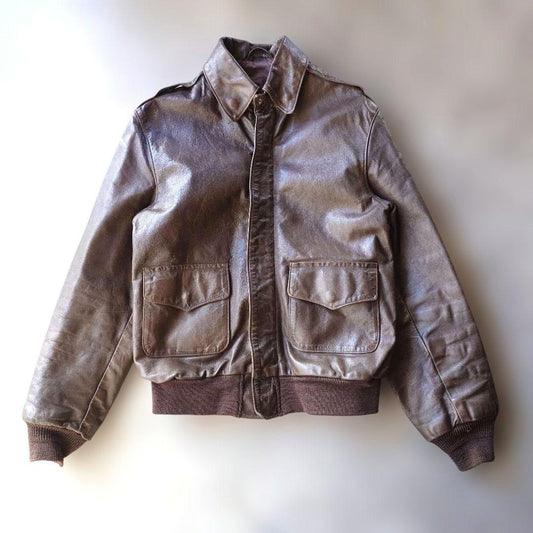 wills&geiger  A2 leather jacket  horsehide 80s 36inch