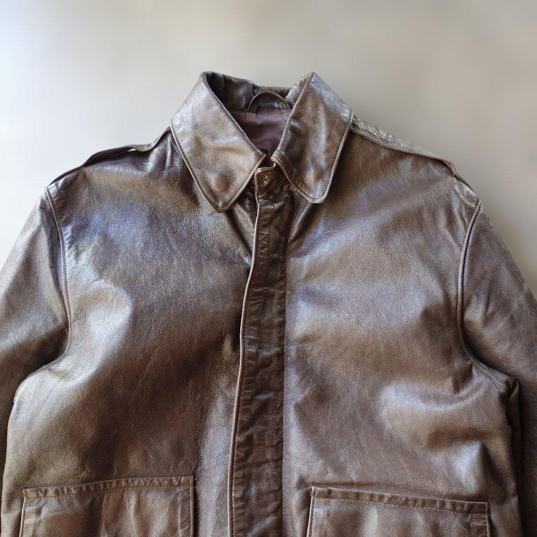 wills&geiger  A2 leather jacket  horsehide 80s 36inch