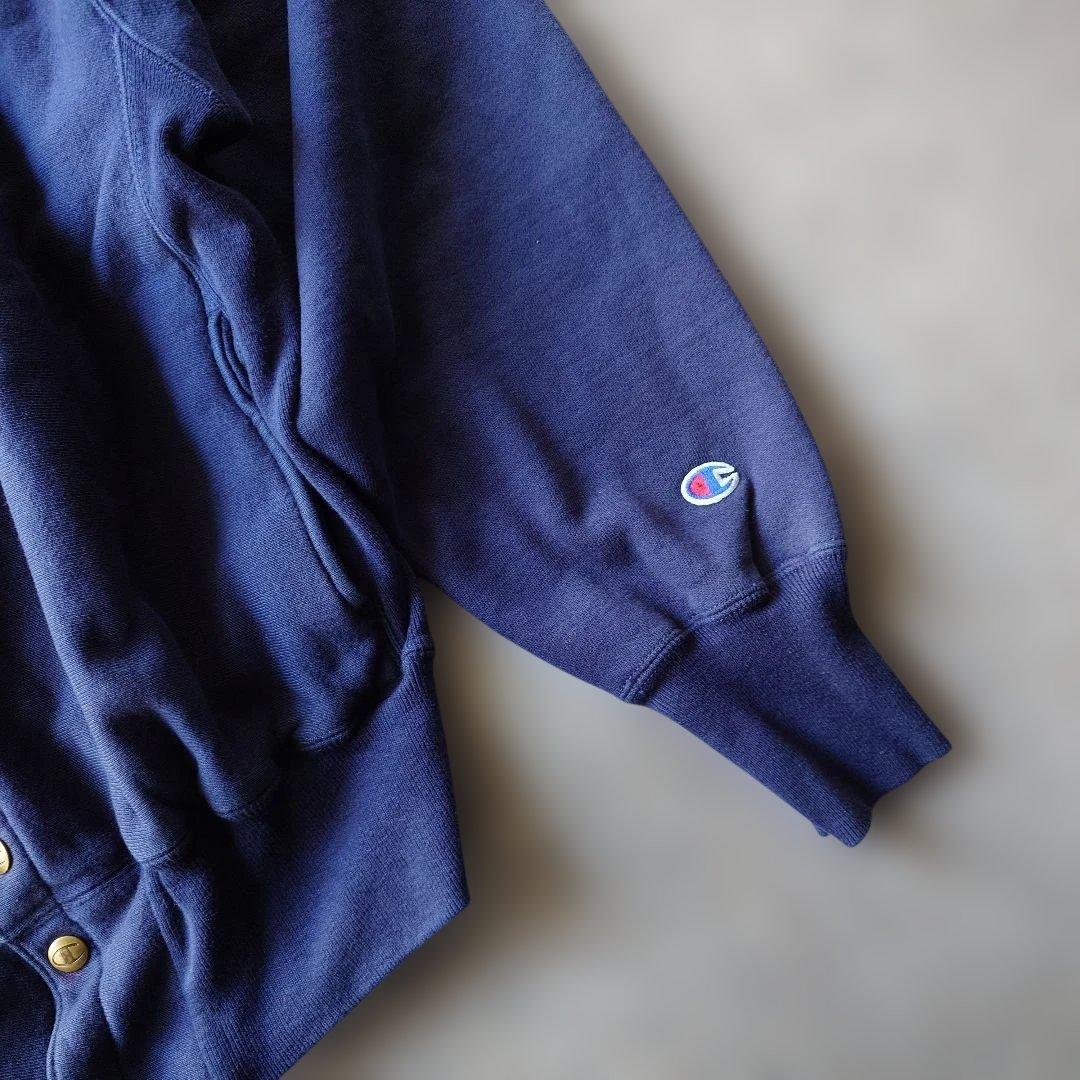 champion sweat snap cardigan reverse weave L