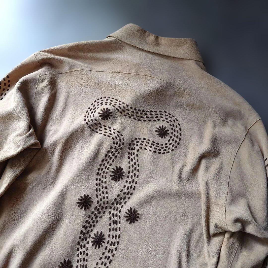 KERRY GRIMA lamb suede leather shirts jacket M