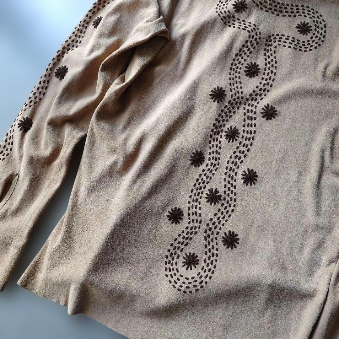 KERRY GRIMA lamb suede leather shirts jacket M