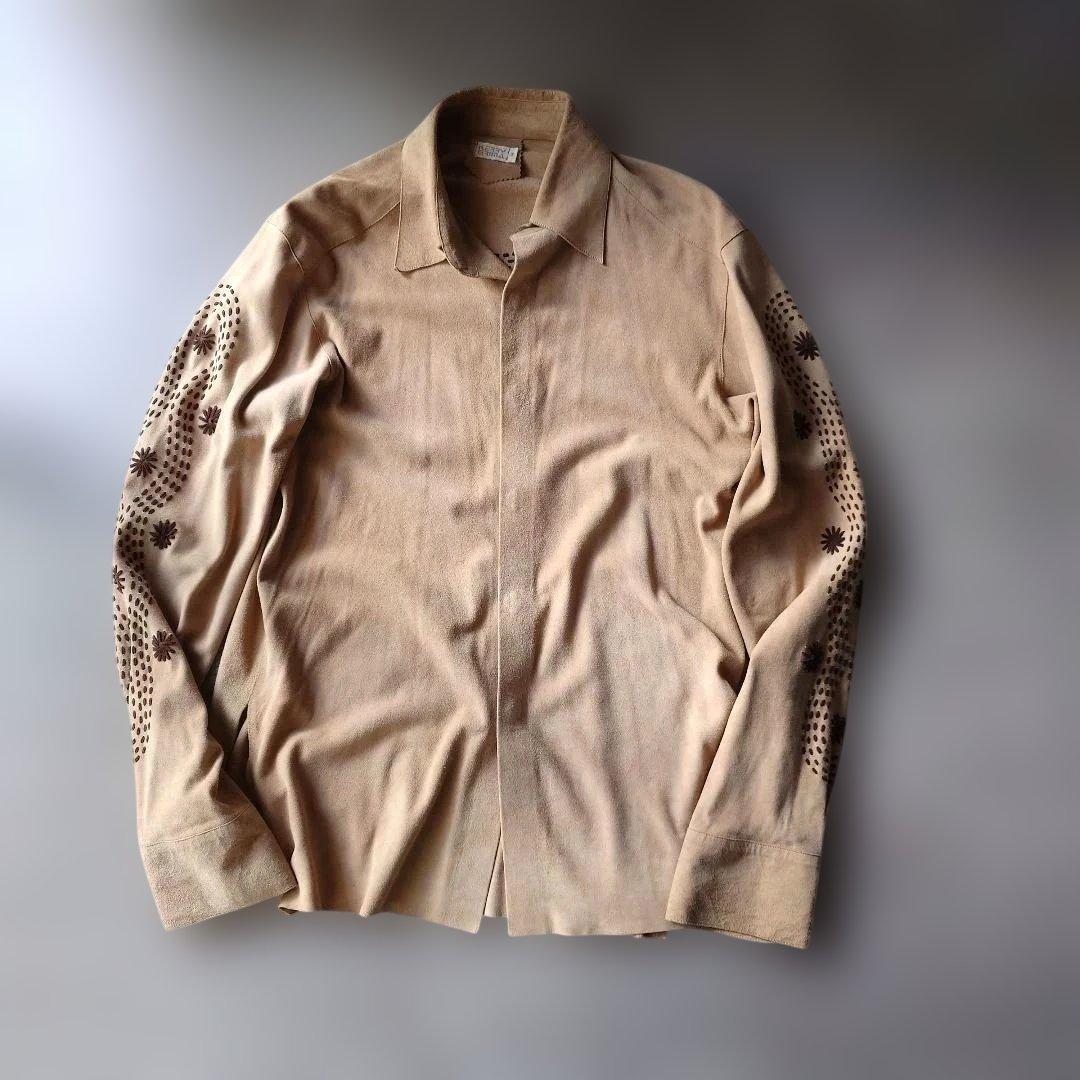 KERRY GRIMA lamb suede leather shirts jacket M