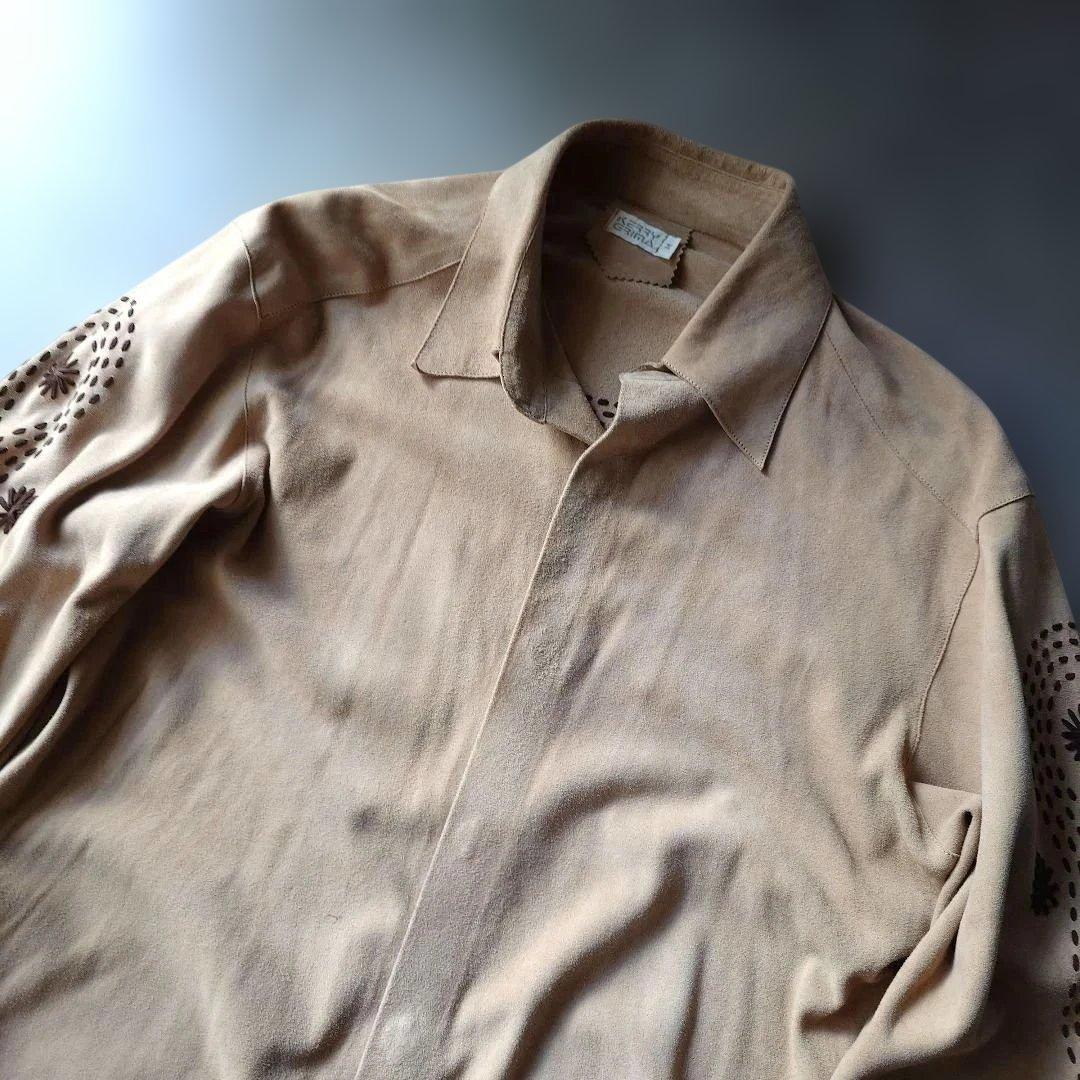KERRY GRIMA lamb suede leather shirts jacket M