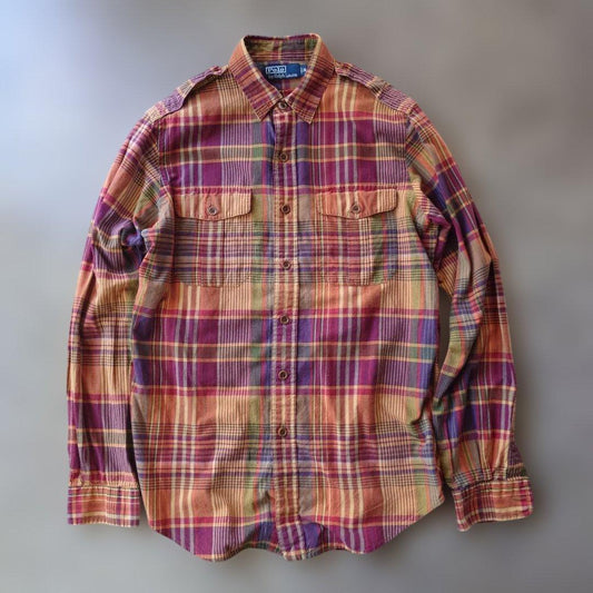 poloralphlauren maderass check shirts M