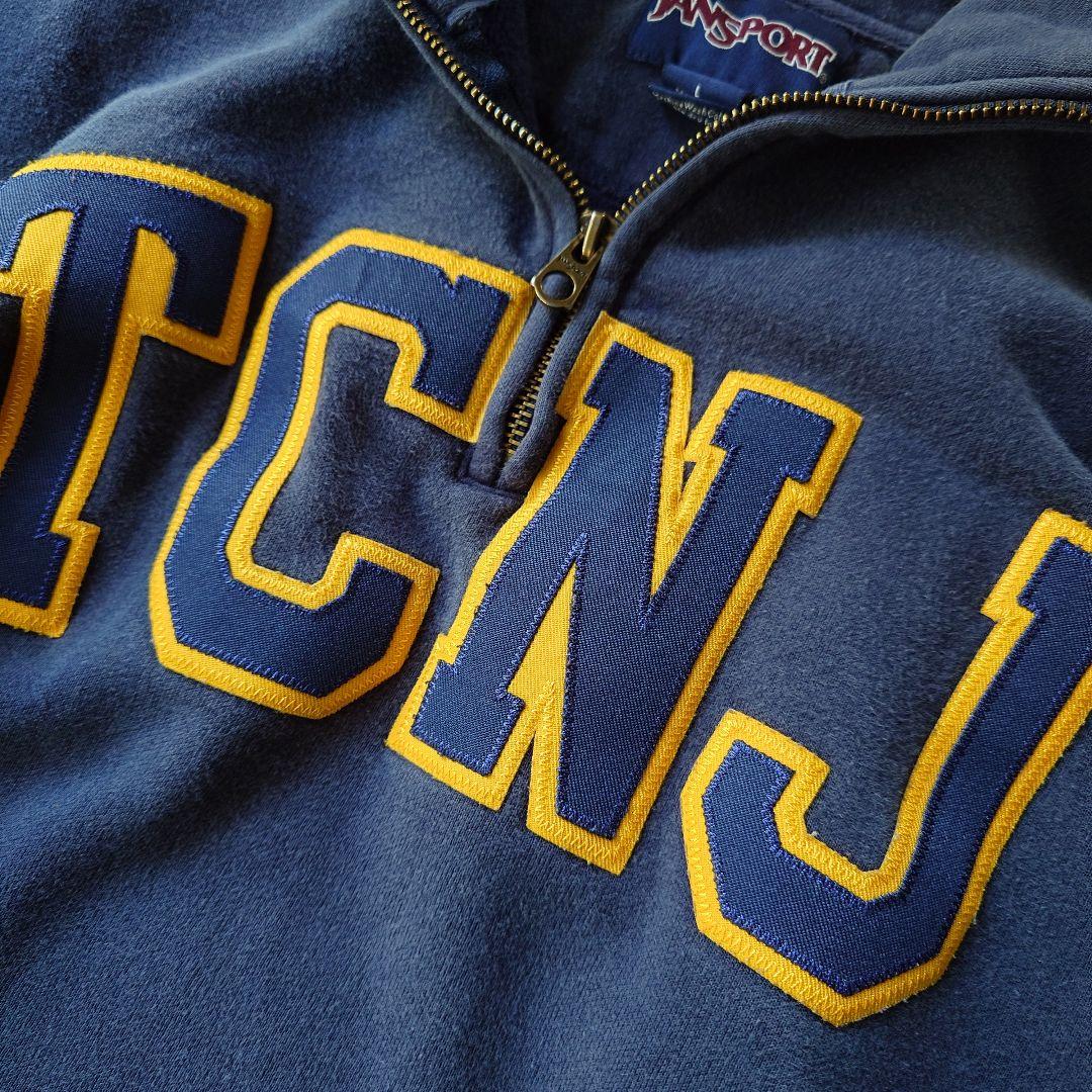 jansports drivers sweat colledge logo ジャンスポーツ　カレッジロゴ　ジップスウエット　L