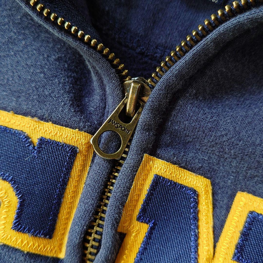 jansports drivers sweat colledge logo ジャンスポーツ　カレッジロゴ　ジップスウエット　L