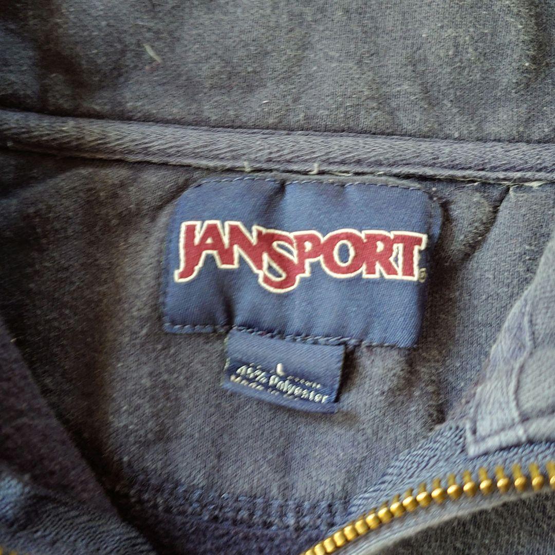 jansports drivers sweat colledge logo ジャンスポーツ　カレッジロゴ　ジップスウエット　L
