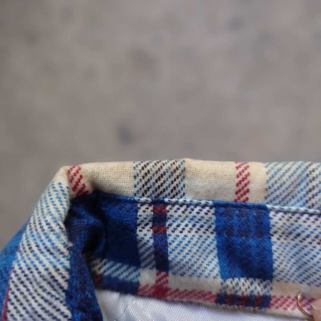 Deadstock SEARS print flannel padding shirts L