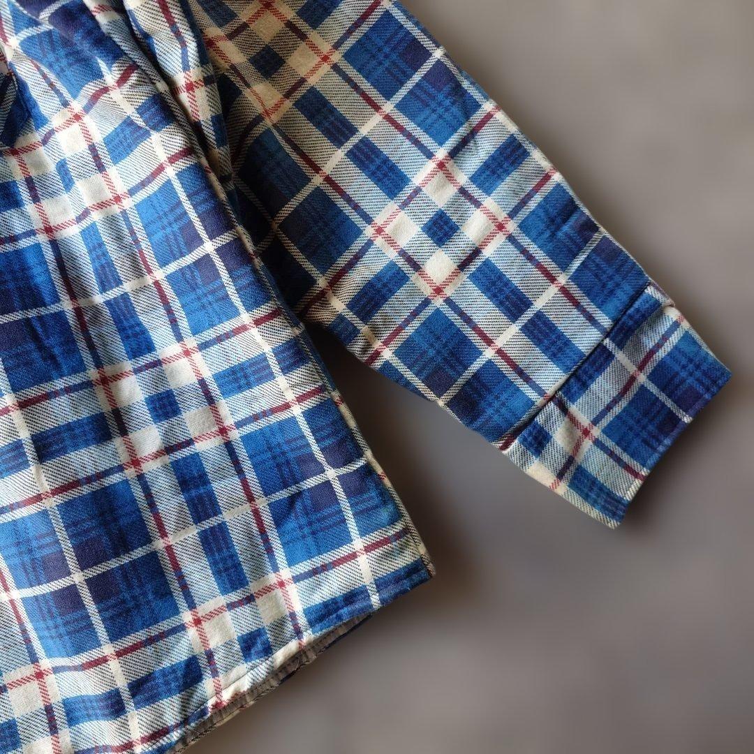 Deadstock SEARS print flannel padding shirts L