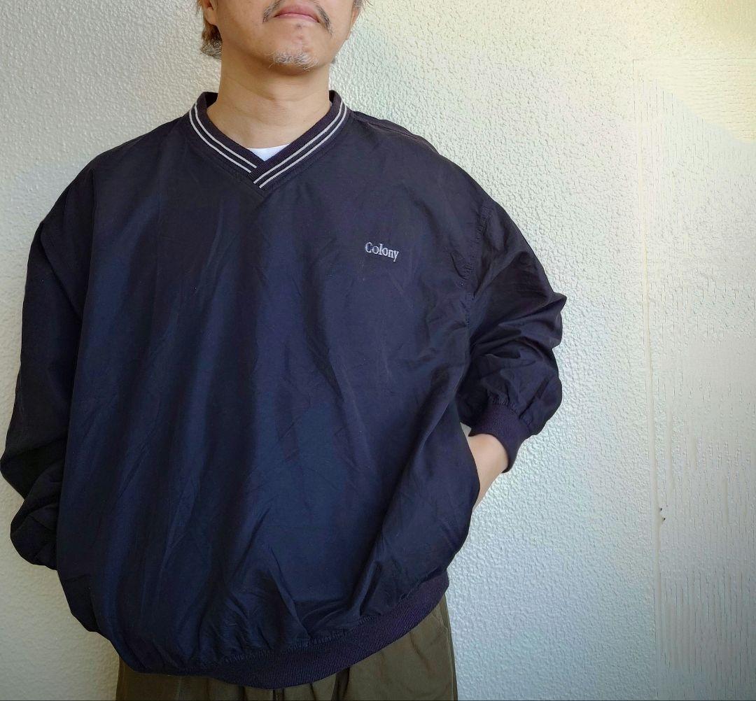 Uded Pullover Sports jacket 古着　ユーズド オールド　プルオーバー　スポーツブルゾン　L