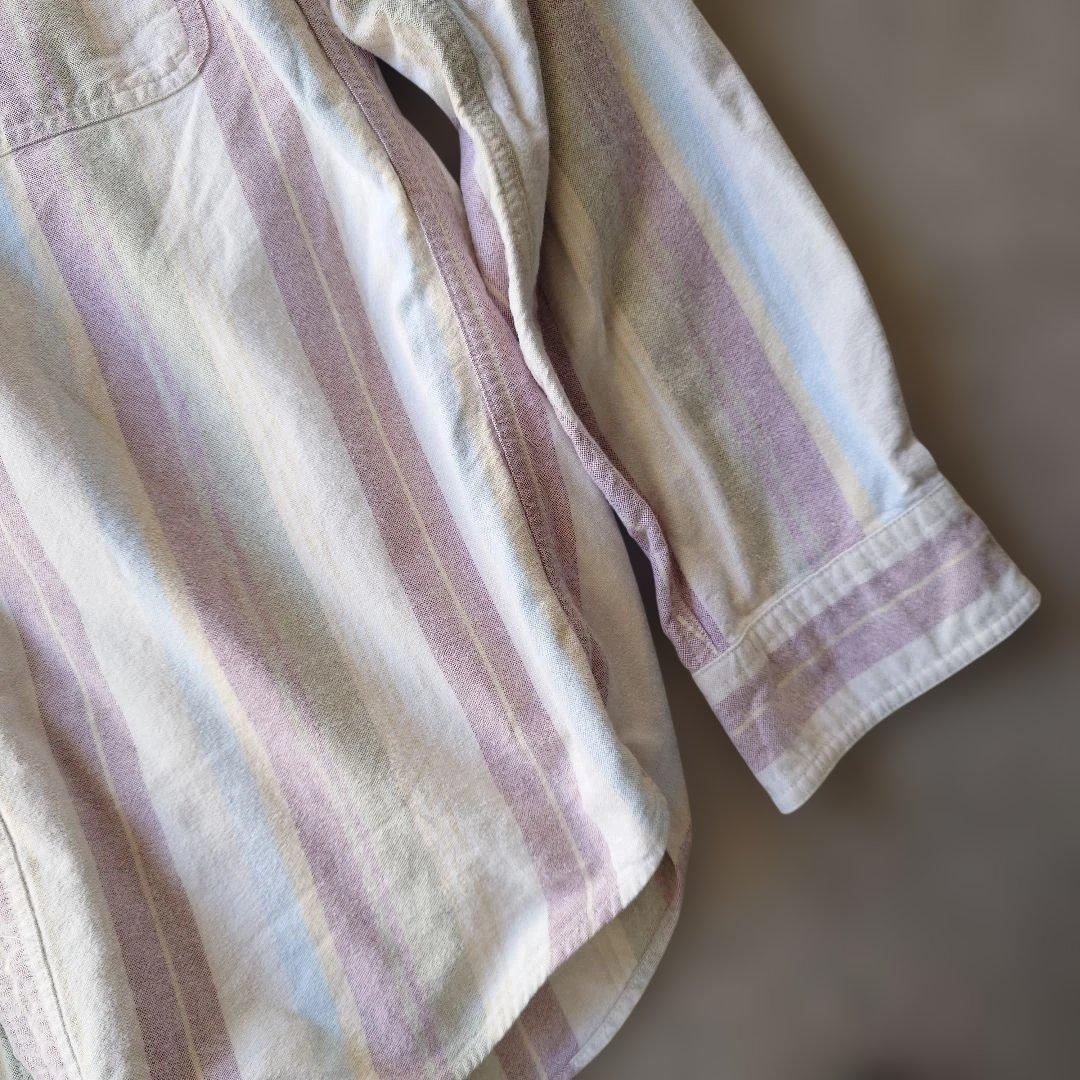 st johns bay dtripe work shirts M