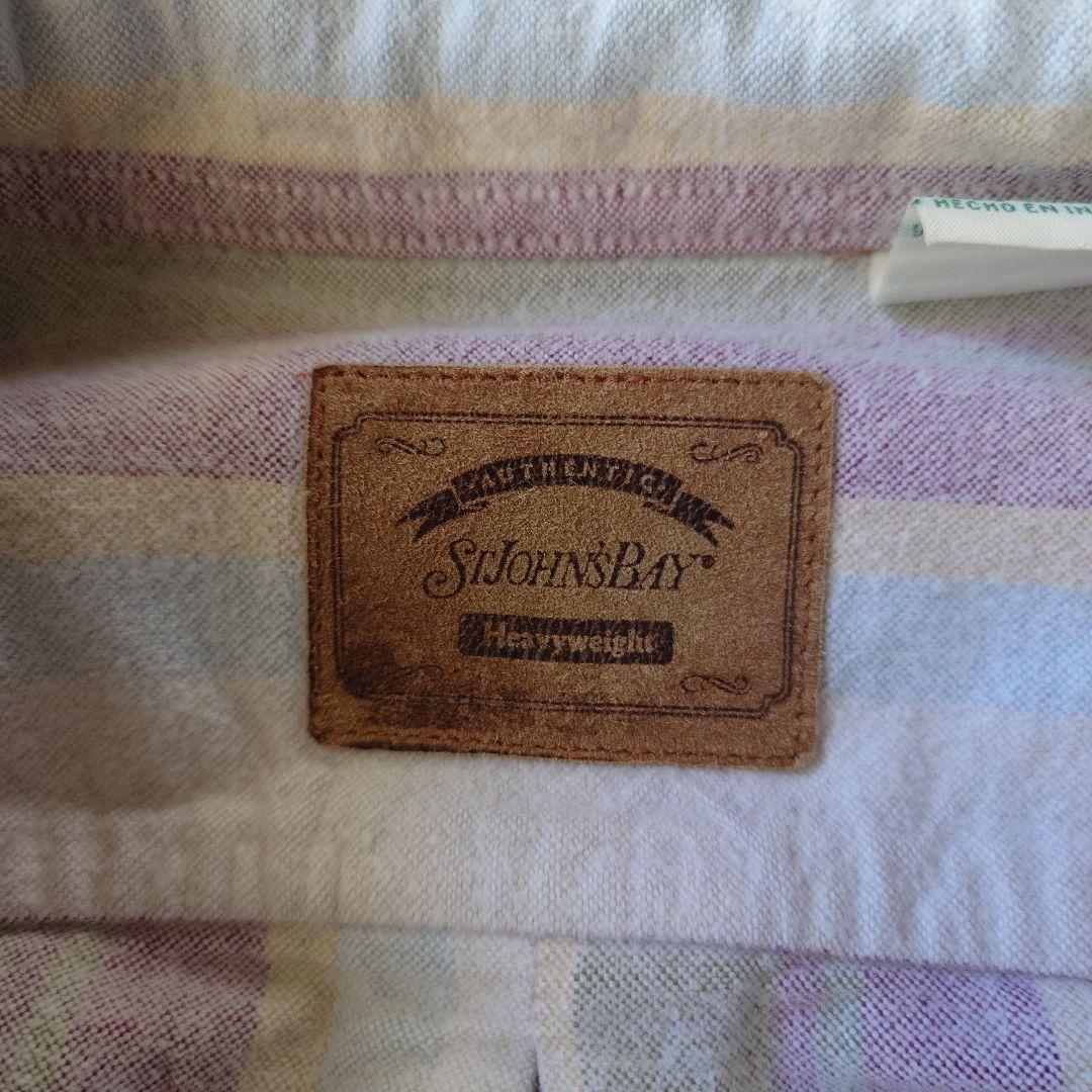 st johns bay dtripe work shirts M