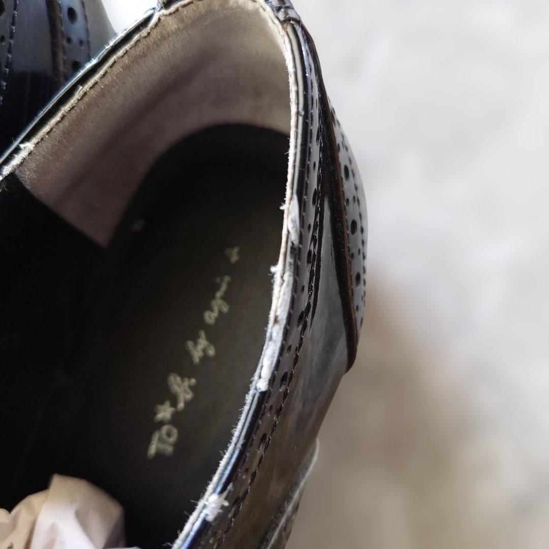 agnes b  enamel leather shoes 23.5cm