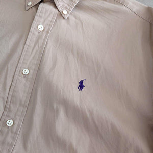 Ralphlauren BD shirtsユーズド　ラルフローレン　ボタンダウンツイル　シャツ M