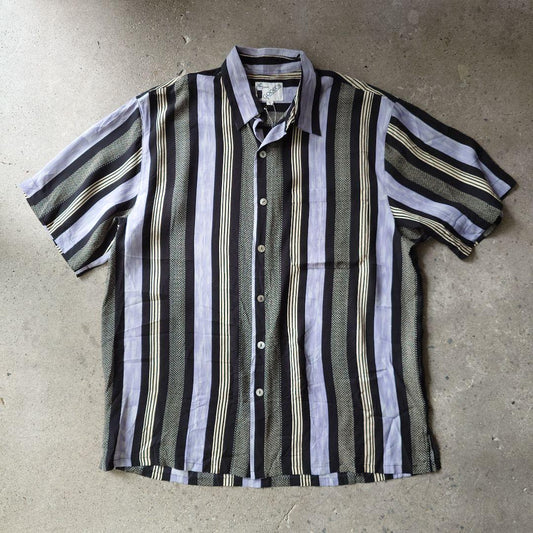 GOOUCH Deadstock silk stripe shirts M
