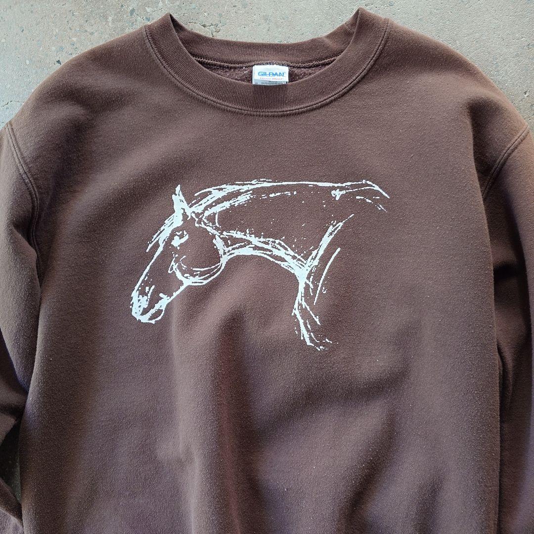 Used Gilden sweat horse print S