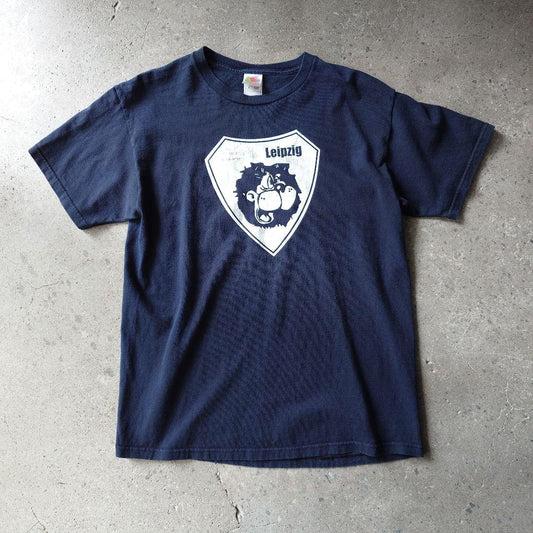 Used print tee fade black logo L
