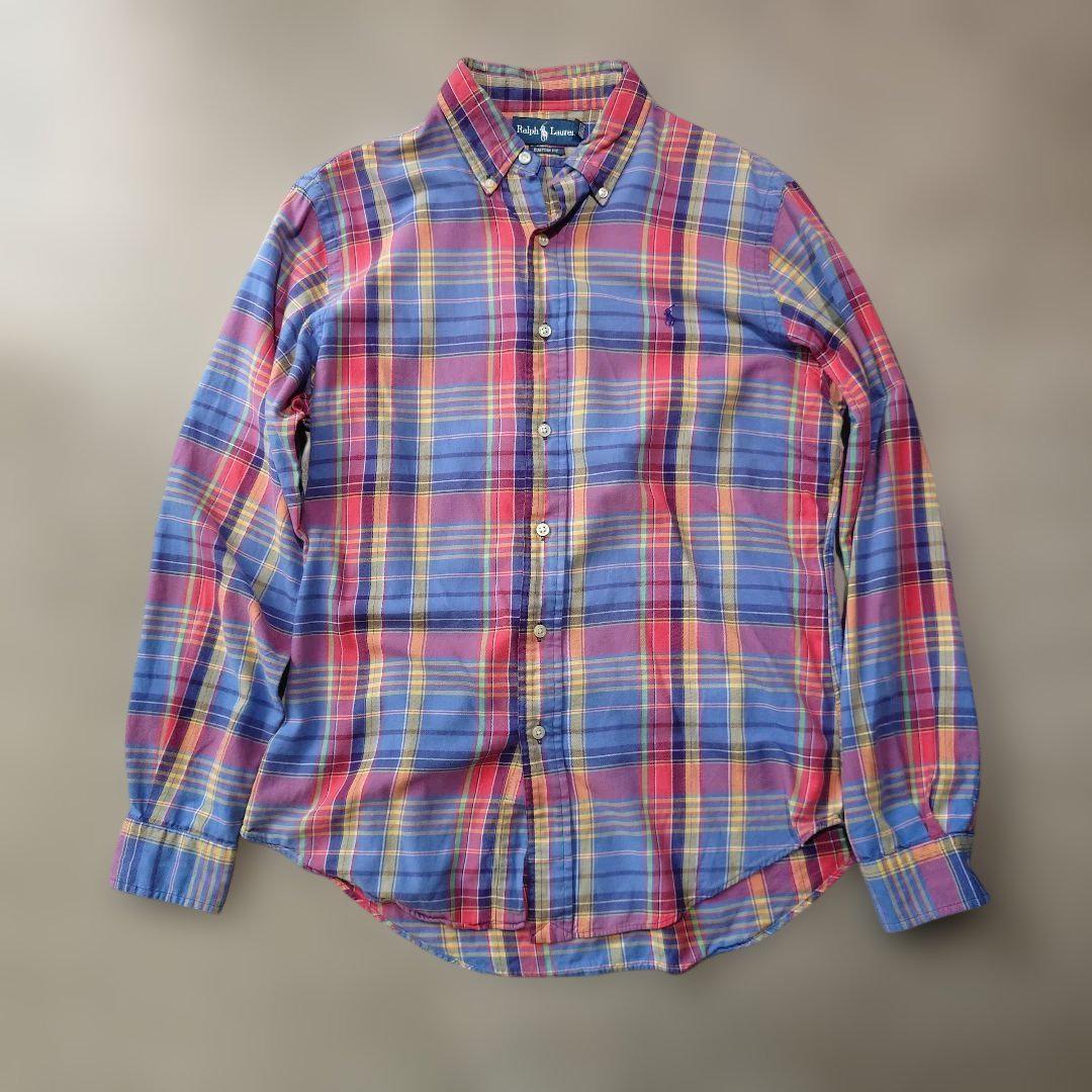poloralphlauren madrass check shirts M