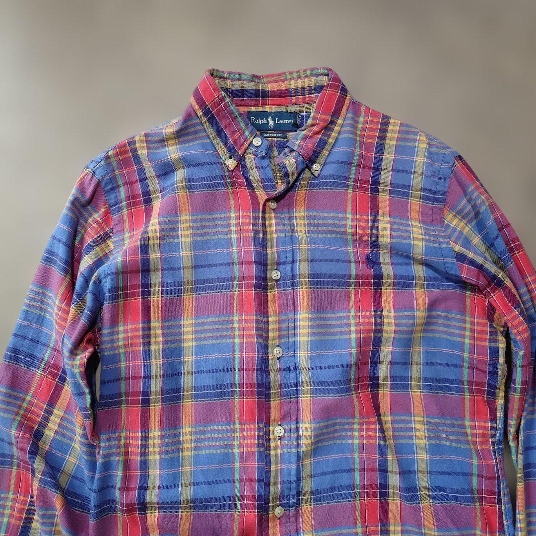 poloralphlauren madrass check shirts M