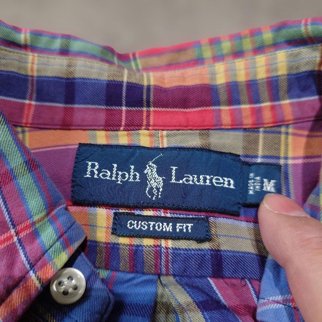 poloralphlauren madrass check shirts M
