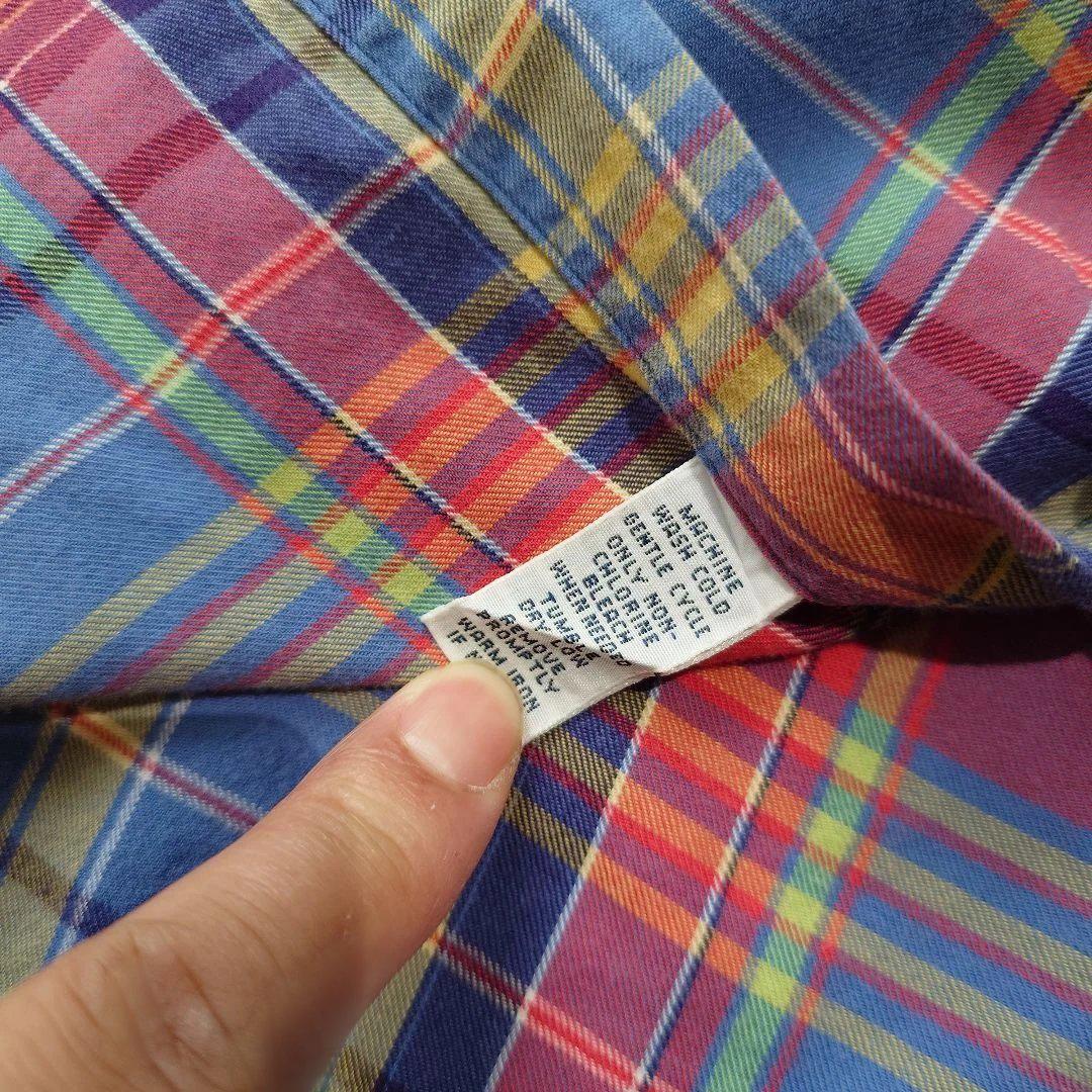 poloralphlauren madrass check shirts M