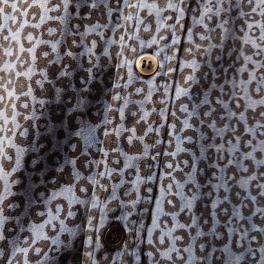 comme des garson denim leopard shirts xs AD2017