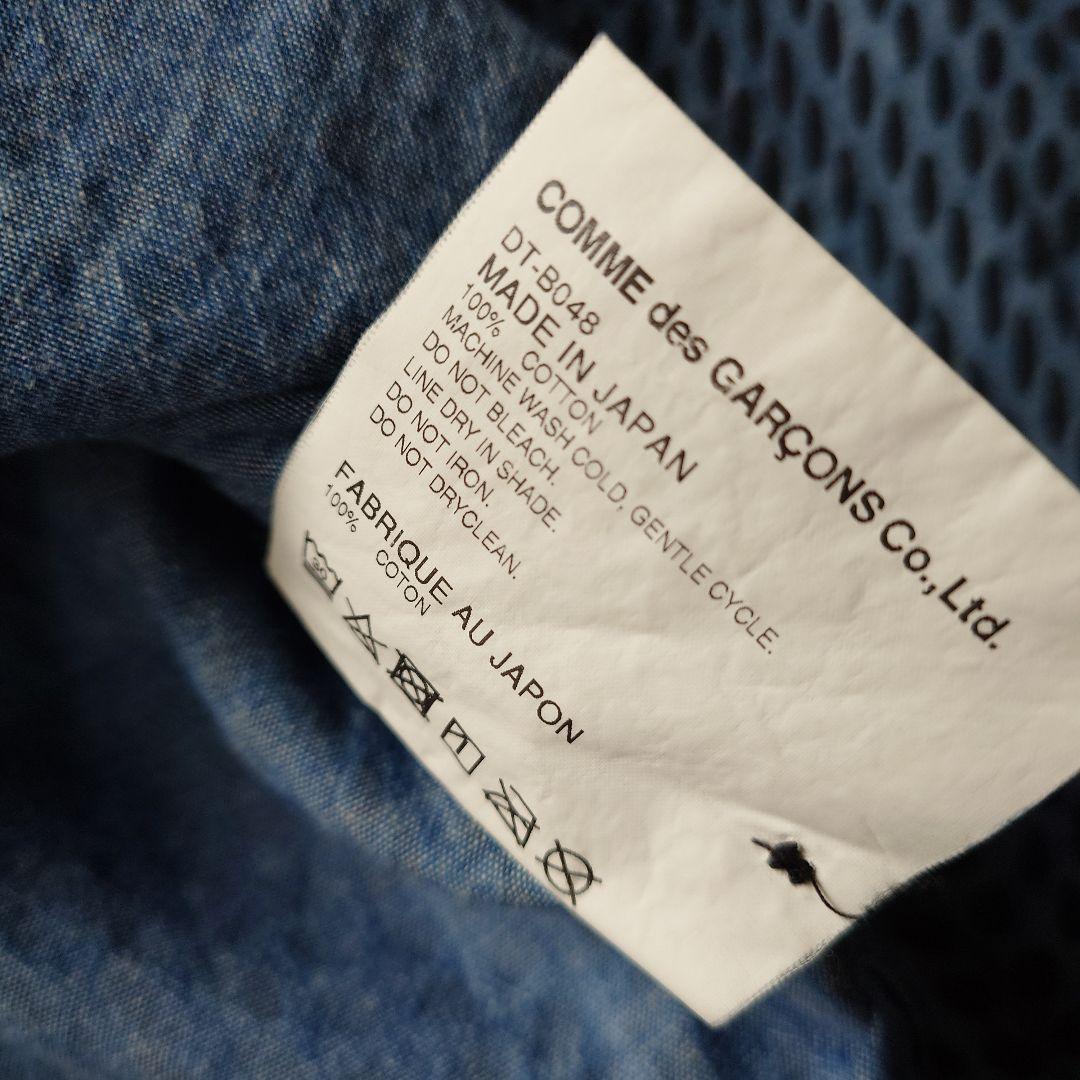 comme des garson denim leopard shirts xs AD2017