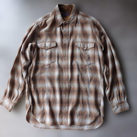 50s PENDLETON ombre weatern shirts 16inch