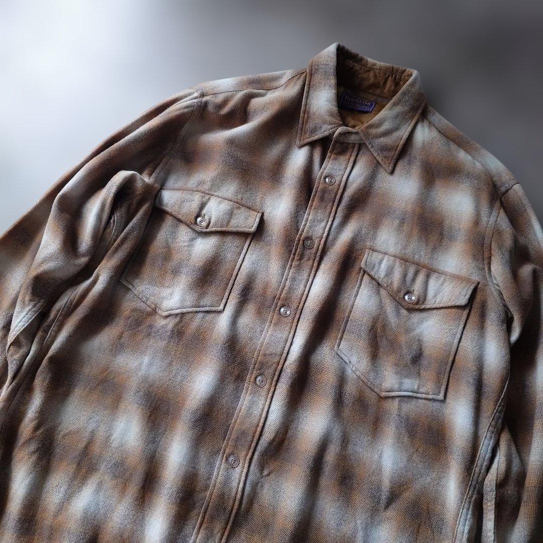 50s PENDLETON ombre weatern shirts 16inch